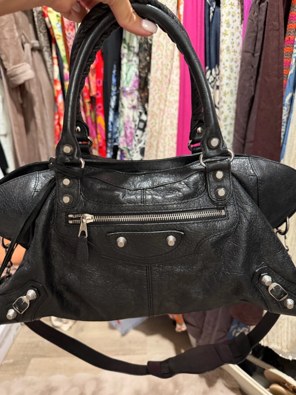 Balenciaga Le City bag Black lambskin leather - Picture 10 of 10